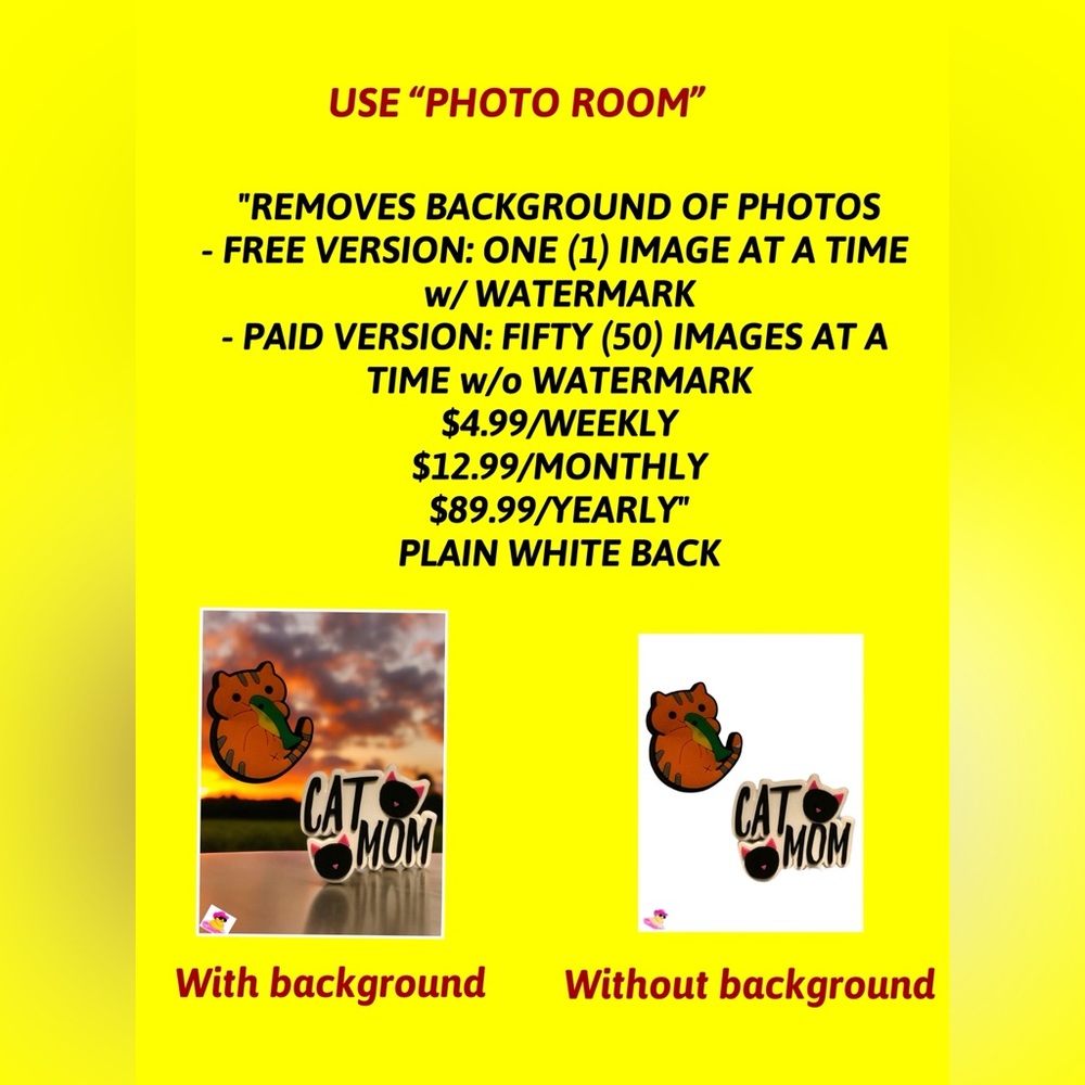 Use APP 🌸🌸Photo ROOM🌸🌸WRITING TITLE 🌸🌸WRITING DESCRIPTION - Picture 1 of 3